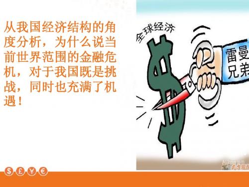从我国经济结构的角度分析,为什么说当前世界范围的金融危机,对于我国既是挑战,同时也充满了机遇!