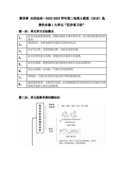 第四章_水的运动—2022-2023学年高二地理人教版(2019)选择性必修1大单元“四步复习法”