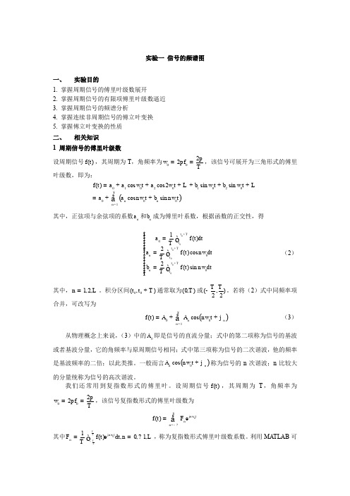 实验1信号的频谱图