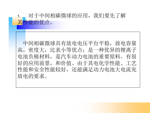 中间相碳微球的用途