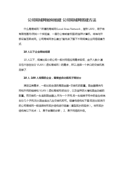 公司局域网如何组建 公司局域网搭建方法