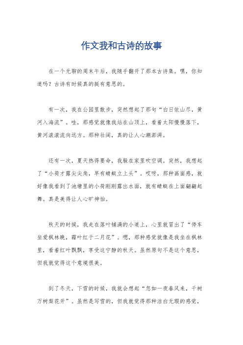 作文我和古诗的故事