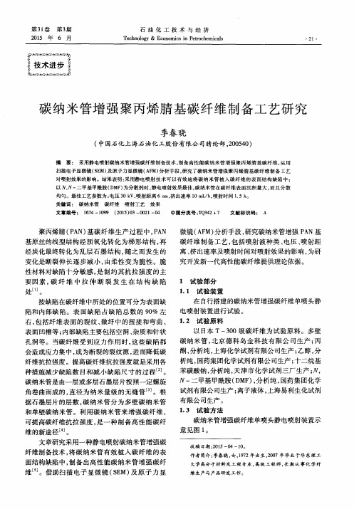 碳纳米管增强聚丙烯腈基碳纤维制备工艺研究