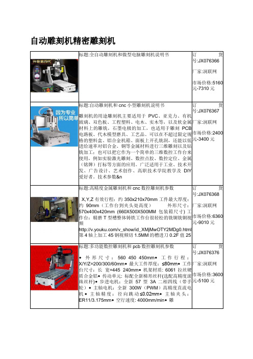 自动雕刻机精密雕刻机