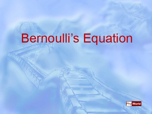 Bernoulli‘s equation