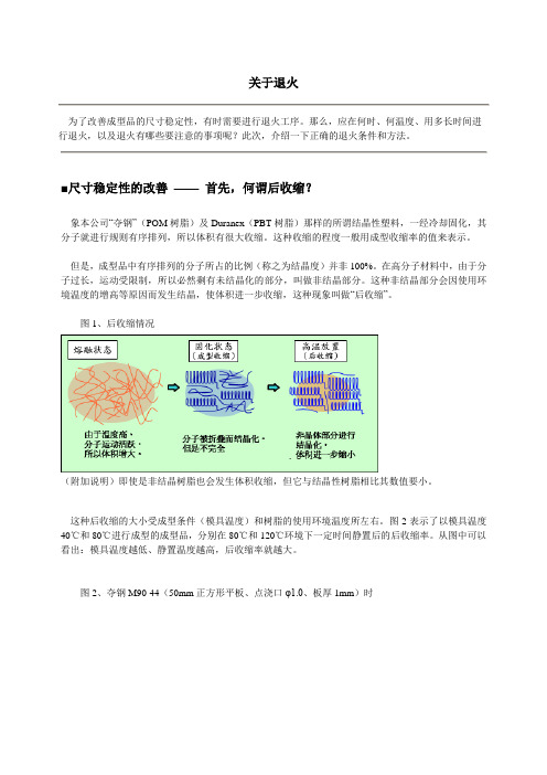 关于塑料退火