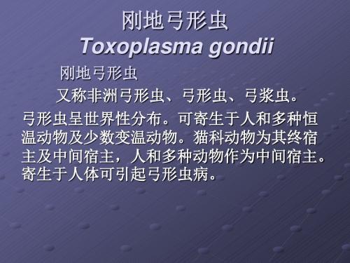 弓形虫(临床寄生虫检验)PPT课件