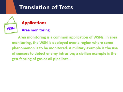 通信专业英语之无线传感器网络应用