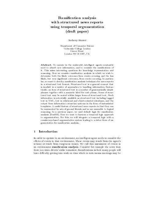 Ramification analysis