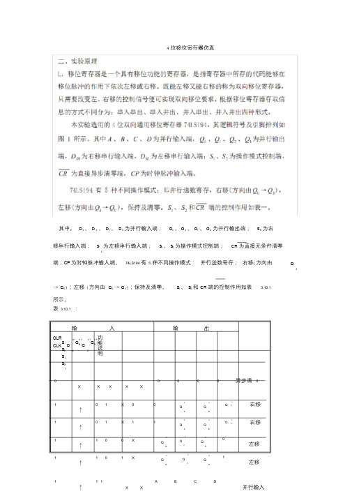 74LS194左右移位寄存器