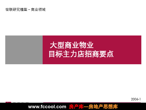 大型商业物业目标主力店招商要点精品文档