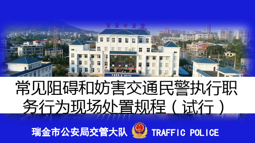 常见阻碍和妨害交通民警执行职务行为现场处置规程(试行)刘斌