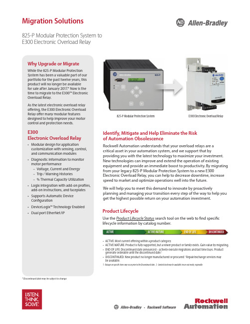 Rockwell Automation E300电子超压保护器说明书