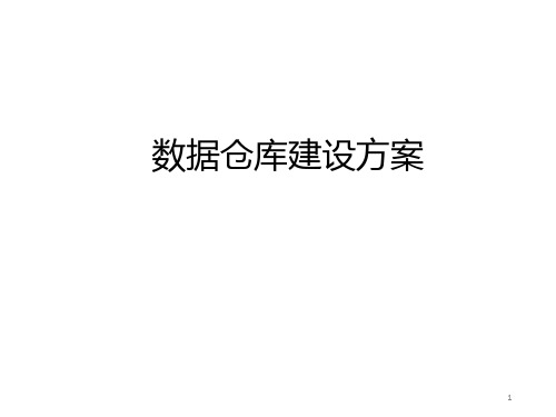 数据仓库建设方案