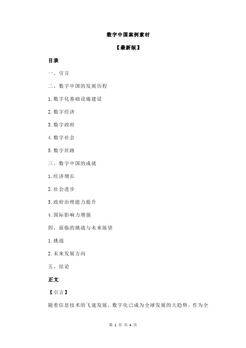 数字中国案例素材