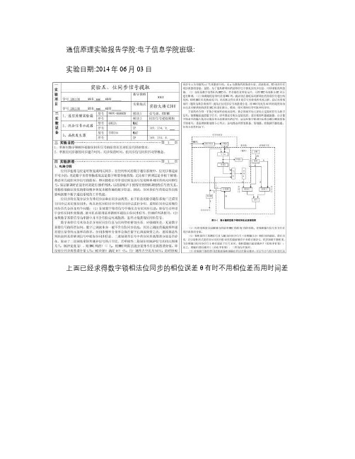 通信原理实验   位同步信号提取.