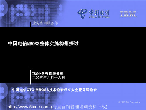 A1-中国电信MBOSS整体实施构想探讨-IBM-0915