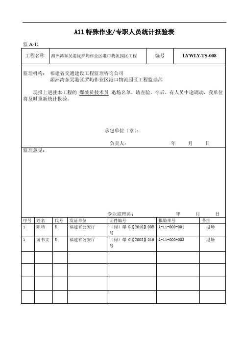 08(退场)特种作业、专职人员报验