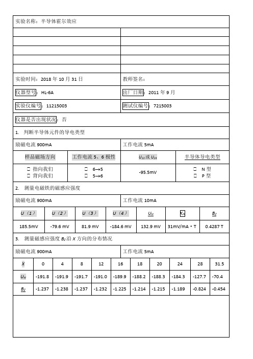 半导体霍尔效应