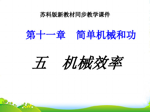 苏科版九年级物理上册11.5《机械效率》教学课件(共28张PPT)