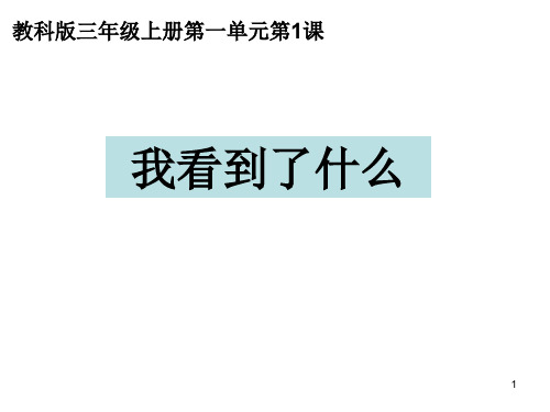 【精选】三年级上册科学课件-1.1《我看到了什么》｜教科版  (共22张PPT)