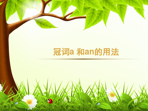 冠词a an的用法