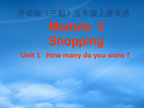 五级英语上册 Module 2 Unit 1(2) 课件 外研(通用)