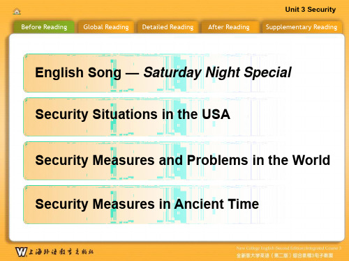 全新版大学英语第三册第二版电子教案Unit3