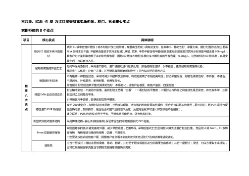 索菲亚、欧派 卡 皮 万江红星美凯龙卖场柜体、柜门、五金核心卖点