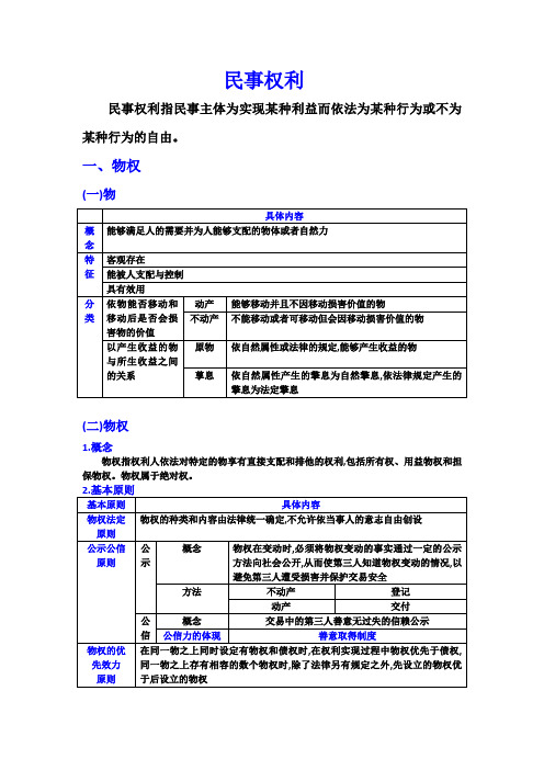 公共基础知识 民事权利