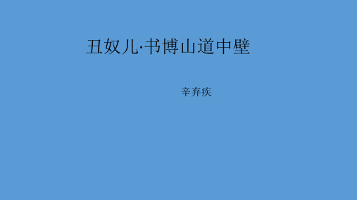 丑奴儿-完整PPT课件