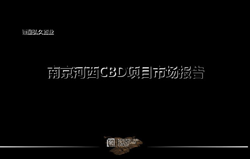 2019南京河西CBD项目市场报告50p 共51页