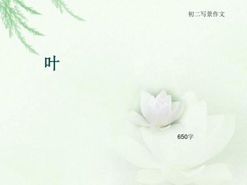 初二写景作文《叶 》650字(总9页PPT)