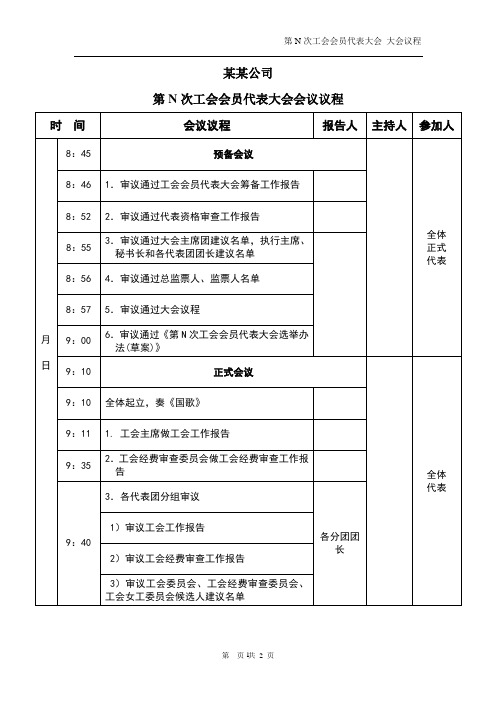 2020年整理工会会员代表大会议程.doc