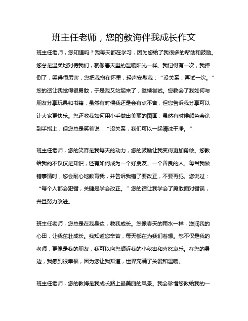 班主任老师,您的教诲伴我成长作文