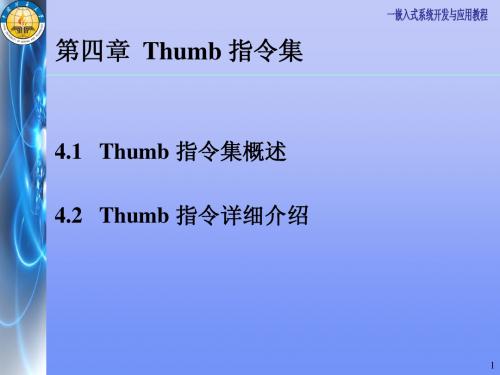 4第四章 Thumb 指令集