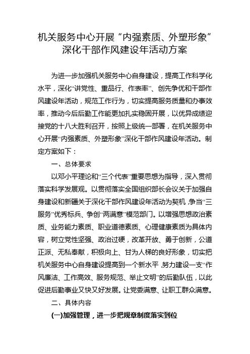 内强 外塑形象方案
