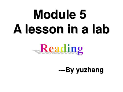 Module 5 Reading 课件-高一上学期英语外研版必修一 