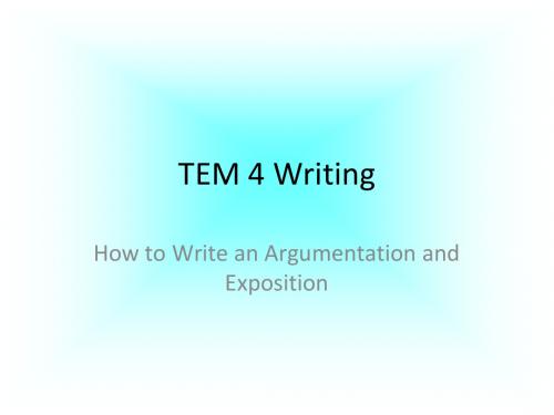 TEM 4 Writing