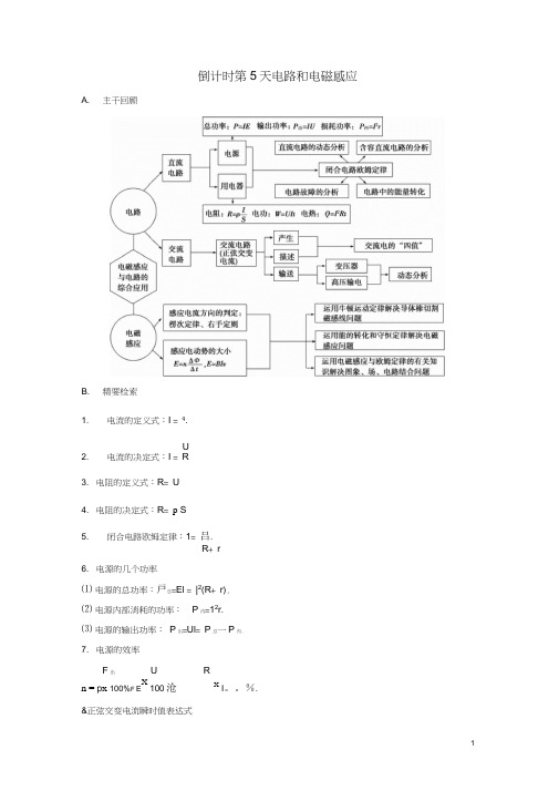 (通用版)2017届高三物理二轮复习第2部分考前回扣倒.