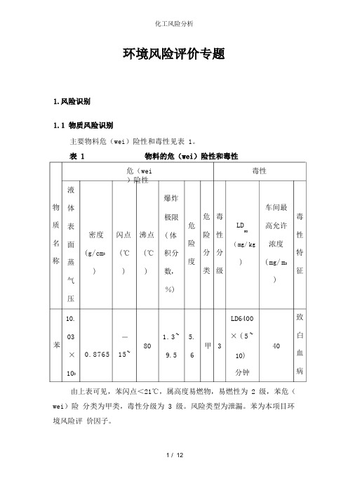 化工风险分析