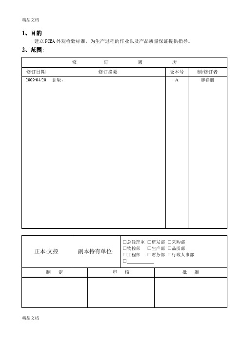 PCBA检验作业指导上课讲义