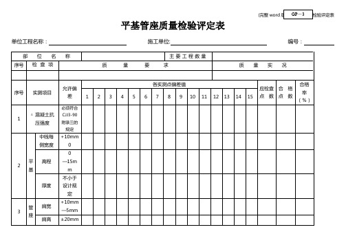 (完整word版)市政工程质量检验评定表