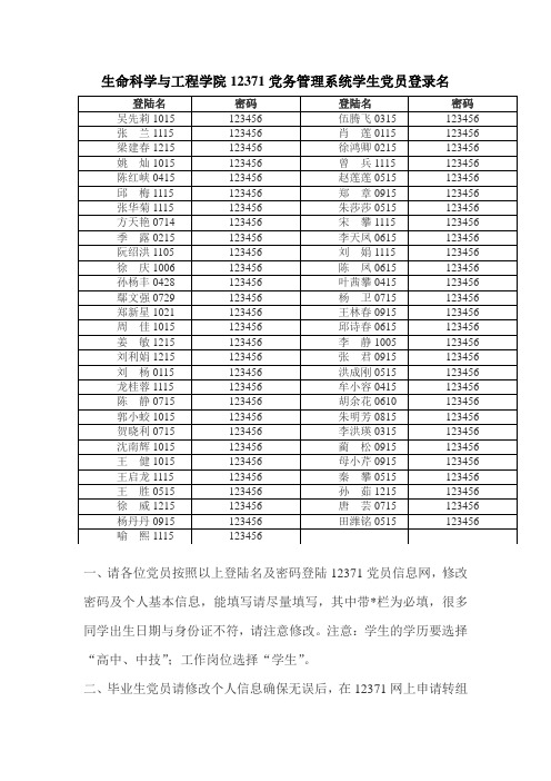 12371网登陆名