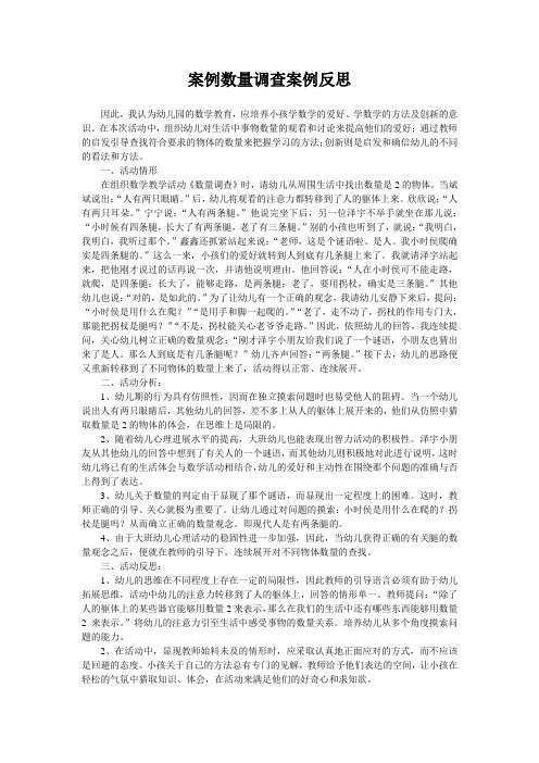 案例数量调查案例反思