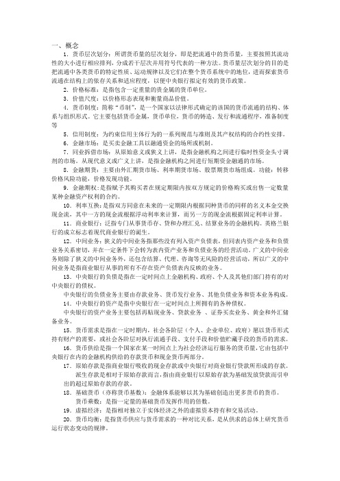 金融学总结