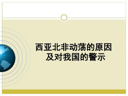 西亚北非动荡的原因及对中国的警示