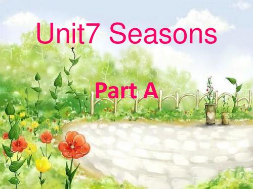 闽教版英语四年级下册Unit 7《Seasons》(Part A)ppt课件