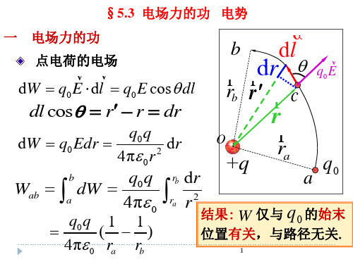 大学物理 电场力的功  电势