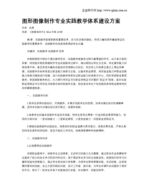 图形图像制作专业实践教学体系建设方案